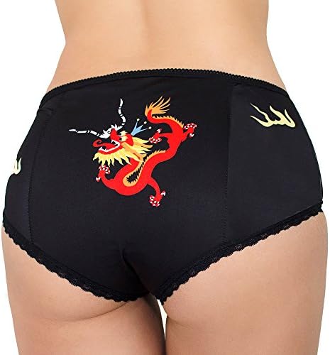 Award Winning Fannypants® Spotlite Odor Control Waterproof Period Panty, (XL, Lucky Dragon)
