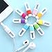 Pack of 10, Peres Earphone Data Cable Protector with Cable Wrap Winder/ Fixer Holder/cord Manager/ Earphone Holder for iphone, Ipad, Samsung,and any Smart Phones /Earphones (20 X Combo)