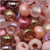 Czech Seed Beads 6/0 'Victorian Rose' Pink Mauve Mix (1 Ounce) by Jablonex