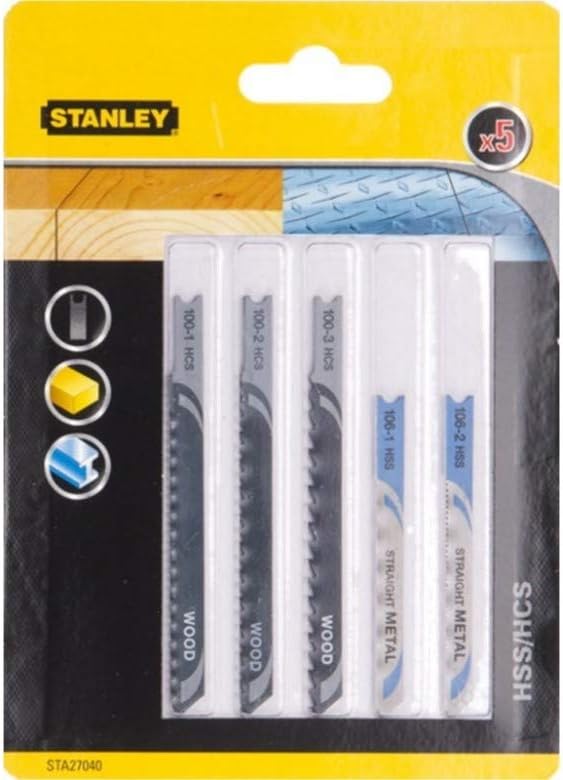 Set Di 5 Lame Per Seghetto Da Legno STANLEY, Accessori Da Taglio Professionali - 2
