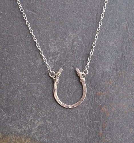 Sterling Silver Horseshoe Necklace | Good Luck Charm Jewelry, Unique Birthday Gift for Best Friend | Horse Lover Gift | Graduation Jewelry Gift | Teenager Gift Idea, Equestrian Jewelry