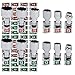 Manufacturers 3 Pack - Chrome Socket Labels (Green Edition) - Tool Tags for Metric & SAE Socket Sets & Wrenches Tough Chrome foil Organizer Decals, Great for Mechanic & Craftsman Plus All Tool Lovers