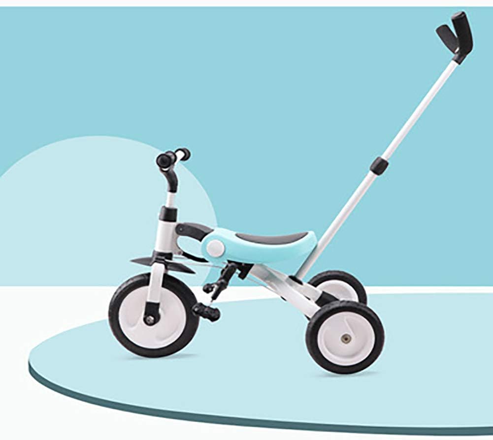 SHARESUN 3 In 1 Kids Tricycle for Boys&Girls,Toddler Tricycles Balance Bike Folding Child Trike with Parents Handlebar for 1-6 Years Old Children Walking 3 Wheeler Bicycle