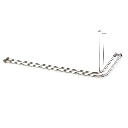 Amazon Com Naiture 66 L X 27 W Brass Corner Double Shower