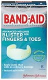 Band-Aid Brand Adhesive Bandages, Advanced Healing Blister Cushions for Fingers & Toes, 8-Count Boxes (Pack of 6)