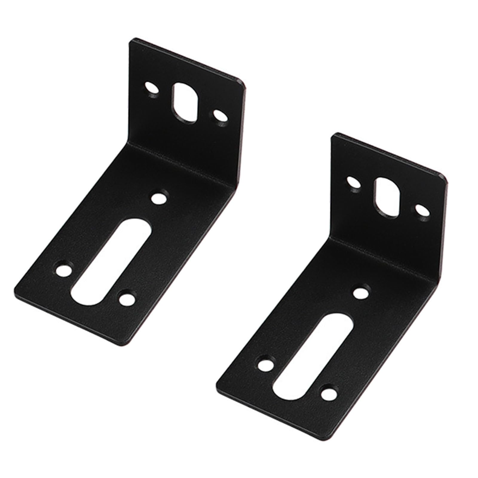 2Pcs Corner Braces,Stainless Steel Corner Bracket,Heavy Duty Angle Brace,L-Shaped Brackets for Furniture Fastener Hardware(59*83*45mm) Black