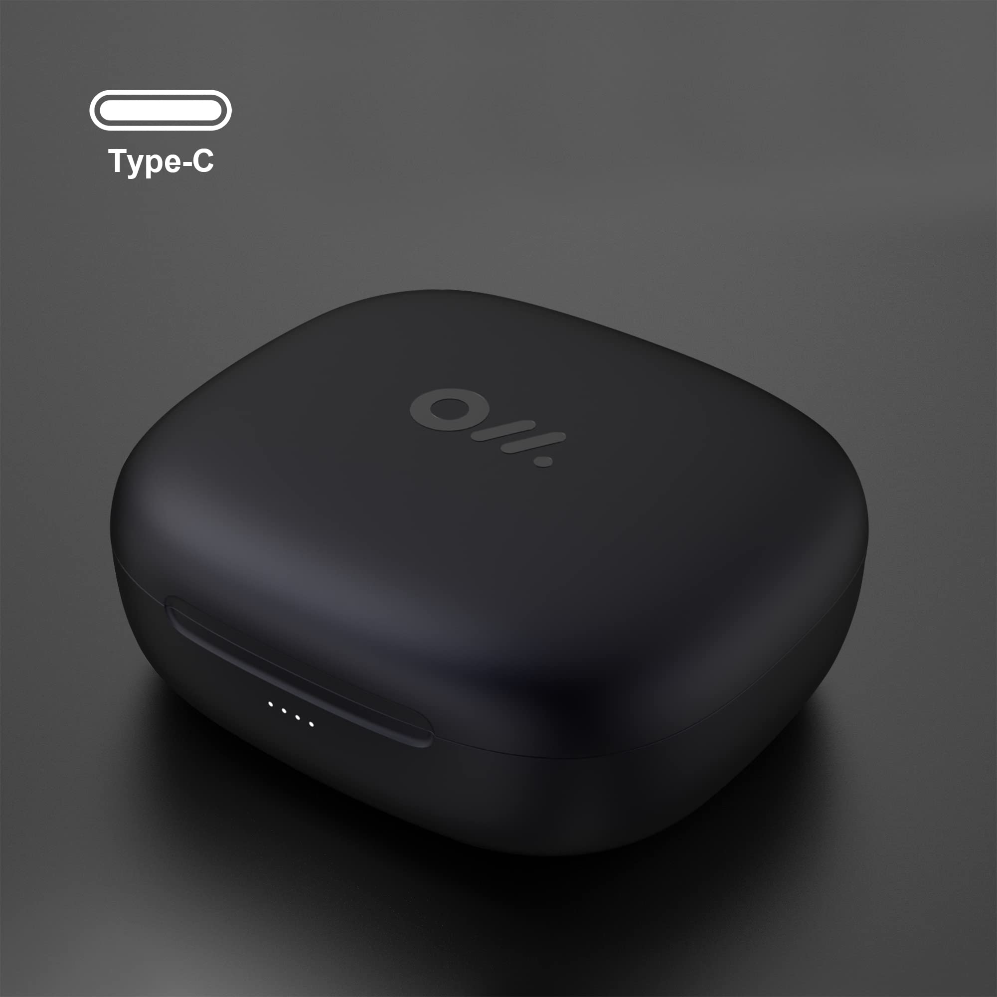 Open Ear Headphones Travel Charging Case - Extra 78.4 Hours Playtime with Built-in 2550mAh Large Capacity Battery, Protective Smart Case for Travel and Outdoor Activities- Black（No Earbuds）