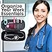 Yonune Elegant Nurse Stethoscope Case - Zipper Pocket Secures Nurse Accessories (Black)