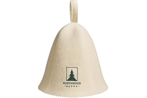 Northwood Sauna - Sauna Hat - 100% Wool Felt - Banya Hair Cap for Men & Women - Soft Beige