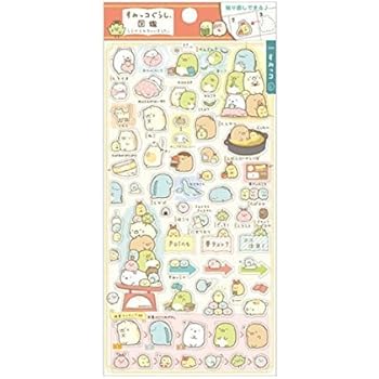 San-x Sumikko Gurashi Trasparent Stickers Picture Book Pink
