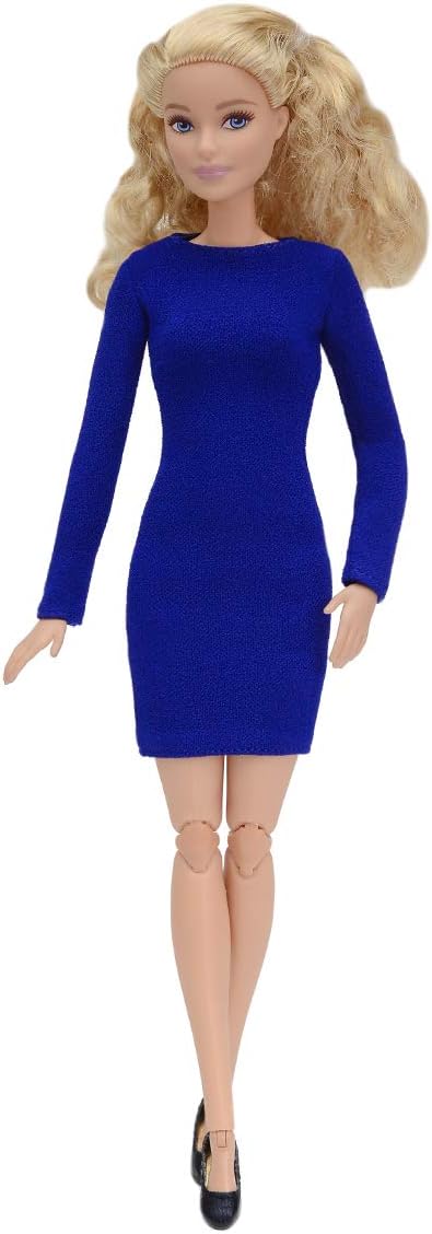 Elenpriv FA-004 Stretch Jersey Mini-Dress Royal-Blue Color for 11 1/2 inches Doll Clothes Outfit Fashions for Dolls …