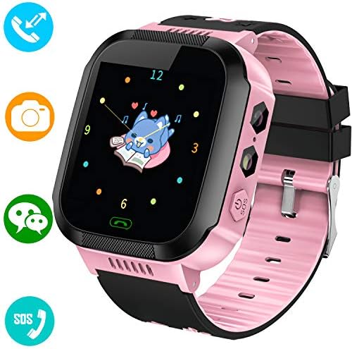 Kids Smart Watches Phone - 1.4" Touch Screen Children Phone Wristwatch with Call SOS Voice Chat Camera Flashlight Alarm Learning Games Toy Birthday Gifts for Boys Girls Age 4-12 (02 GM9 Pink)