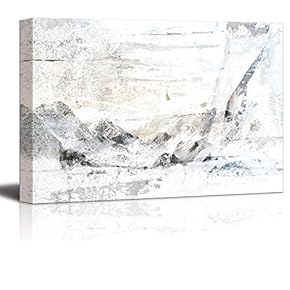 Snowed in Mountains with an Ink Stained Texture Over It