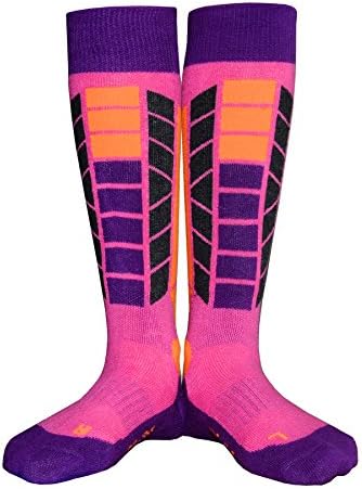 Soared Winter Ski Socks Snowboard Snow Warm Knee Over The Calf OTC High Performance 2 Pairs for Kids Womens Mens