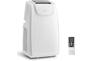 COSTWAY 11,500 BTU Portable Air Conditioner, with Dual Hose, Remote Control, Powerful AC Unit Rooms up to 400 Sq.Ft. with Deh