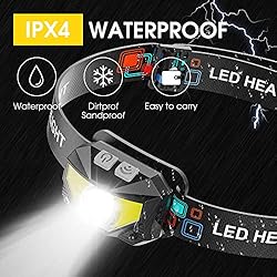 Juninp Headlamp Rechargeable, 2-Pack Head Lamp