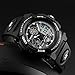 LIGE Electronic Led Display Analog Digital Sport Watch Black