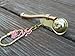 NAUTICAL ANTIQUE BRASS BOATSWAIN'S PIPE BOSUN WHISTLE 3 inch KEY CHAIN B