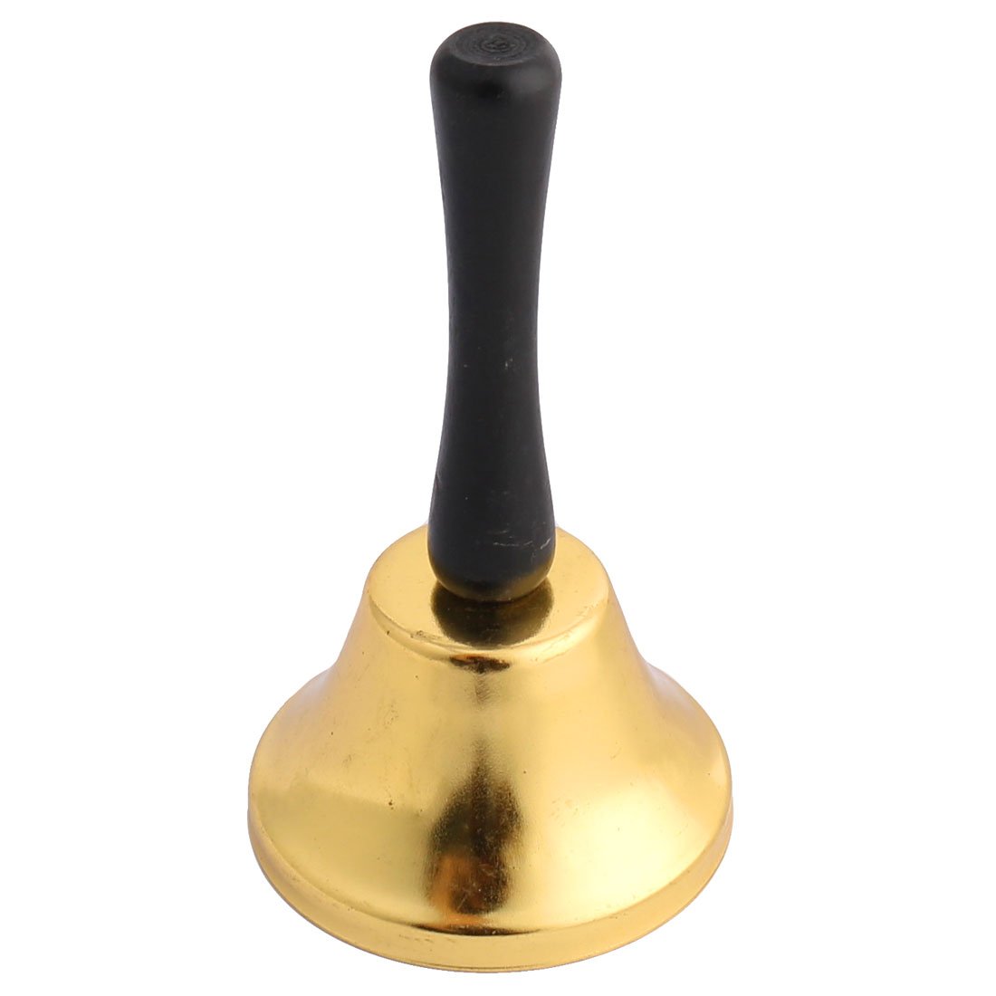 Sourcingmap Plastic Handle Metal Call Bell Restaurant Eatery Handbell Black Gold Tone