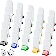 Bignc 50 Pack Colorful Game Card Stands, 50 Pieces White Blank Game Board Marker for DIY Board Game Party Favor