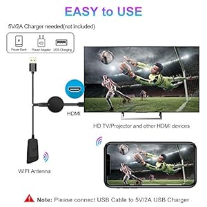 Wireless Wifi Display Dongle, 5GHz 2.4GHz Wireless WiFi 4K Display Dongle HDMI Stick Ricevitore Dongle WiFi, Supporto… - immagine 7