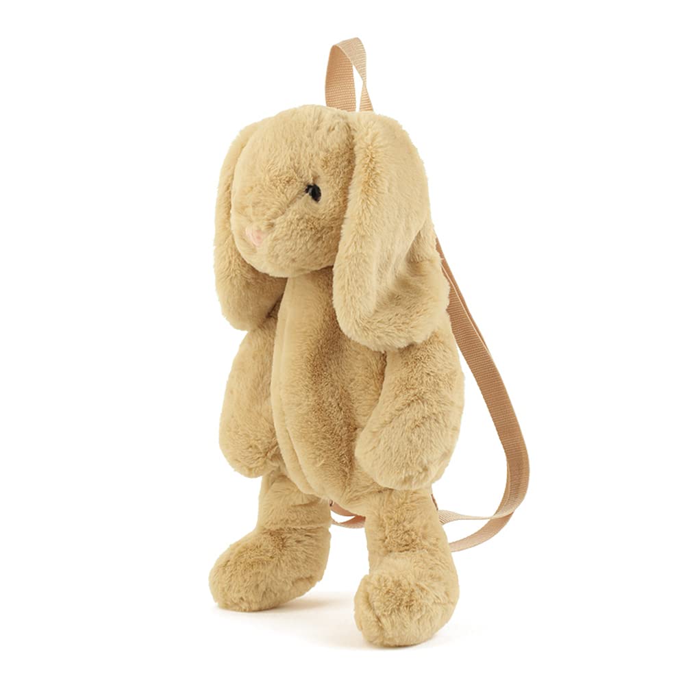 Photo 1 of Kmiunty Cute Plush Backpack Cute Animal Backpack Rabbit Backpack Bags with Adjustable Straps (Khaki)
