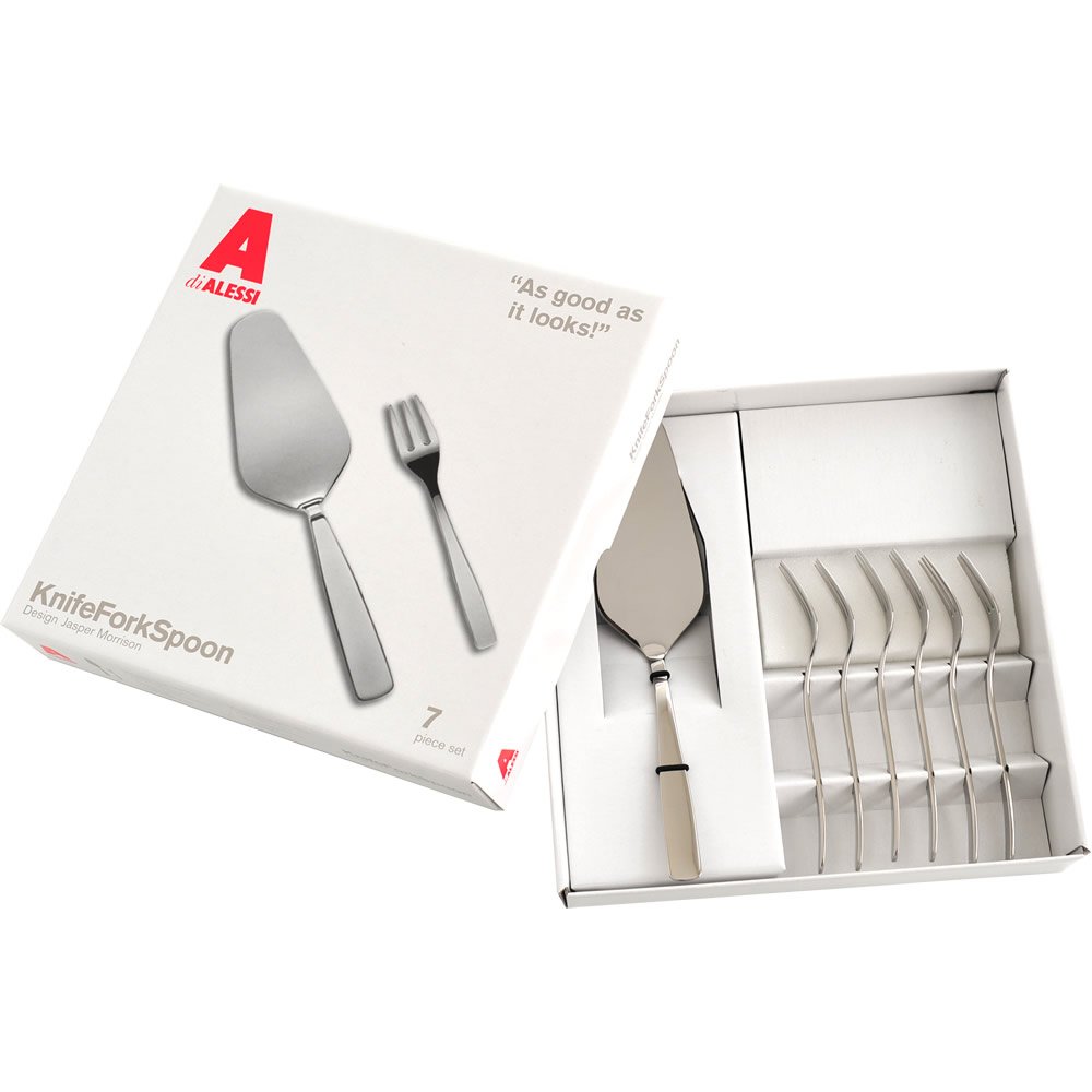Alessi Knifeforkspoon 7Piece Set, Grey Set of 6 eBay