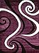 0327 Purple Black White 5'2x7'2 Area Rug Abstract Carpet