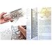TianJi 5 Pack Stainless Steel Quick Record Journals Stencil Set Painting Stencils with Storage Package for Daily Planning