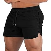 EVERWORTH Men's Athletic Shorts Gym Workout Short Shorts Casual Shorts Running Bodybuilding 5 Inch Inseam Shorts