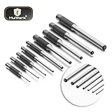 MulWark 9 Pieces Professional Grade Bolt Catch Roll Pin Punch Set Tool Kit - Hand Pin Remover Tool with Punch Set Holder for Automotive, Gunsmithing, Watch Repair, Jewelry and Craft (Misc.)