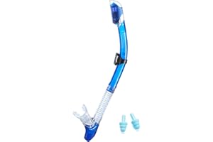 Supertrip Dry Snorkel Adult, Scuba Diving with Splash Guard and Top Valve, Freediving Snorkeling Swimming Snorkel for Adults Youth