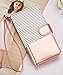 FLYEE Case Compatible with Galaxy S9(5.8 inch,Released in 2018),Wallet Case for Women and Girls with Card Holder,[Detachable 2in1] 9 Card PU Leather Protective Case and Wrist Strap-Striped Rose Gold