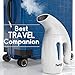 Tadge Goods Travel Steamer for Clothes Wrinkle Remover – 180ml Portable Hand Held Vapor Iron Garment Steamer – Press, Sterilize, Clean Fabric Tops, Shirts, Pants, Suits, Curtains – Fast Heat Up