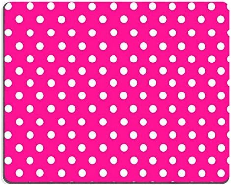 Smoomfly Mouse Pad Natural Rubber Mousepads the white polka dot with pink background 28493691