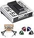 BOSS FS-5U Non-Latching Footswitch Pedal Bundle with 2-Pack of Blucoil Pedal Patch Cables and 4-Pack of Celluloid Guitar Picks