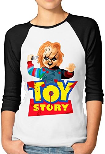 Chucky A Toy Story Parody Ladies' Raglan Baseball Jersey T-Shirts Crew Neck