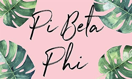 Pi Beta Phi - Sorority Letter Flag (Tropical Design)