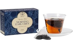 BLOSSOM RITUAL Morning Earl Grey – Loose Leaf Quality – Organic Bergamot Extract – Natural Based Pyramid Tea Bags – 20 Counts – Energizing Breakfast Blend| 2.65oz