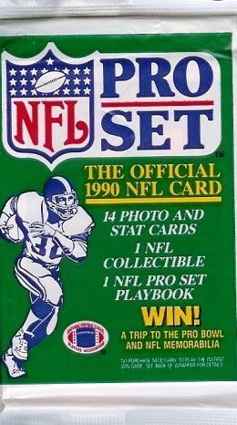 1990 Pro Set Official NFL Card Pack (14 cards per pack)