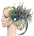 Women Girls Peacock Feather Hair Clip Retro Wedding Carnival Party Hairpin One Size