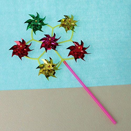 Lvyuanda Wheel Colorful Wheel Wind Spinner Windmill - Outdoor Lawn Garden Decor - Decor Your Yard Garden, Random Delivery - Thumbnail 2