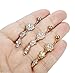 FIBO STEEL 3 Pcs 14G Stainless Steel Belly Button Rings Navel Barbell Body Jewelry Piercing CZ Inlaid