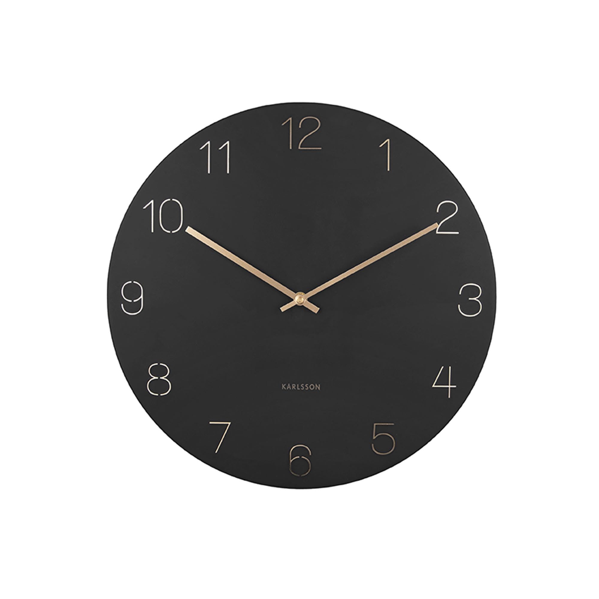 Karlsson Wall Clock 'Charm Engraved' 40cm - Black (KA5762BK)