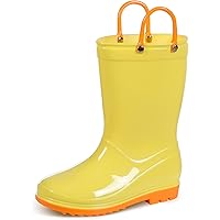 Litfun Toddler Kids Rain Boots for Boys Girls Lightweight Waterproof Rain Boots with Easy on Handles