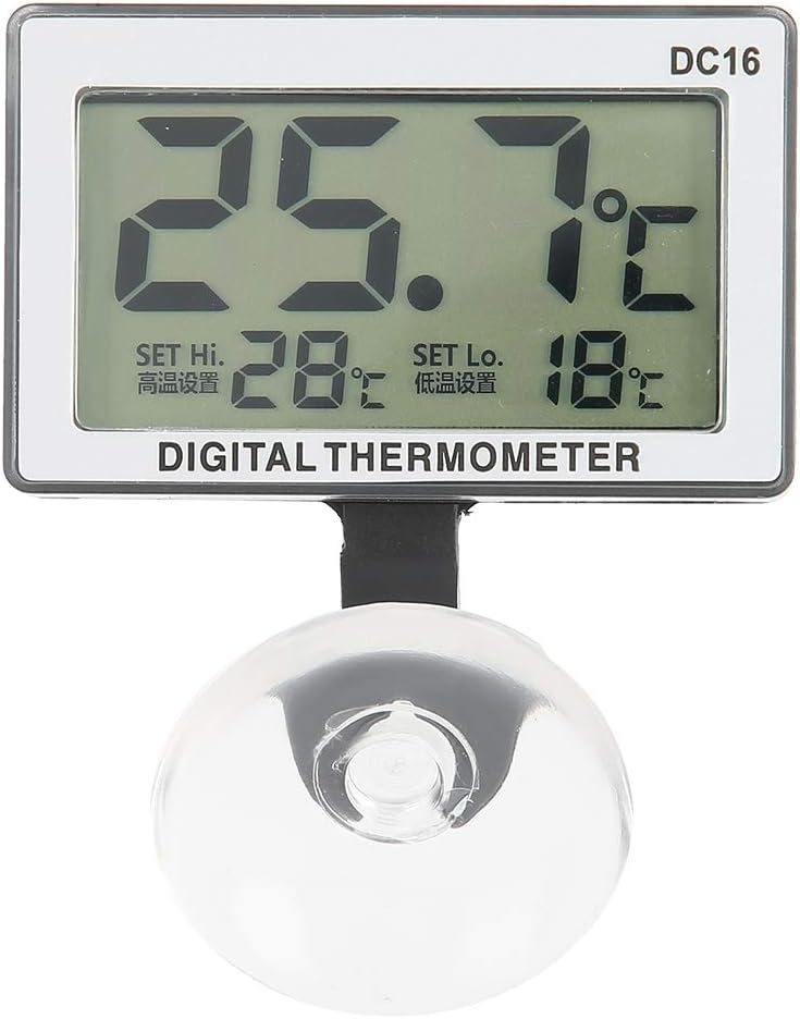 Aquatic Suction Cup Aquarium Diving Thermometer Submersible Cupula for Fish Tanks Mini Alarm of Temperature Meter aquatic equipment