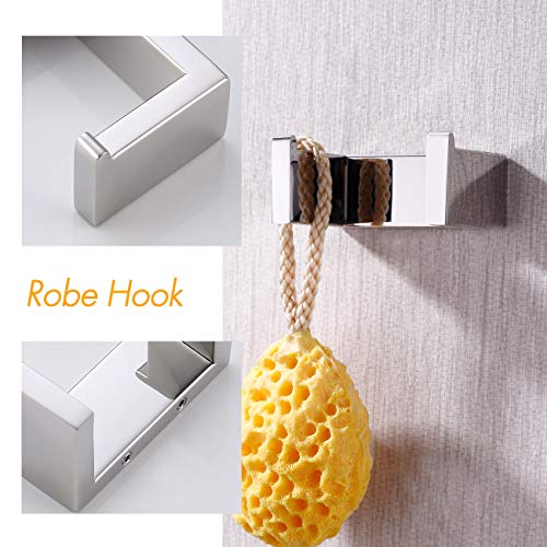 KES Bathroom Accessories Set 4Piece Including Towel Bar Toilet Paper