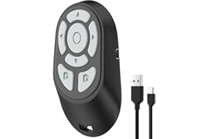 Allmatt Remote Control, Compact Bluetooth Camera Video Recording Controller for Tiktok, Page Turner Remote for Kindle in iPhone iOS