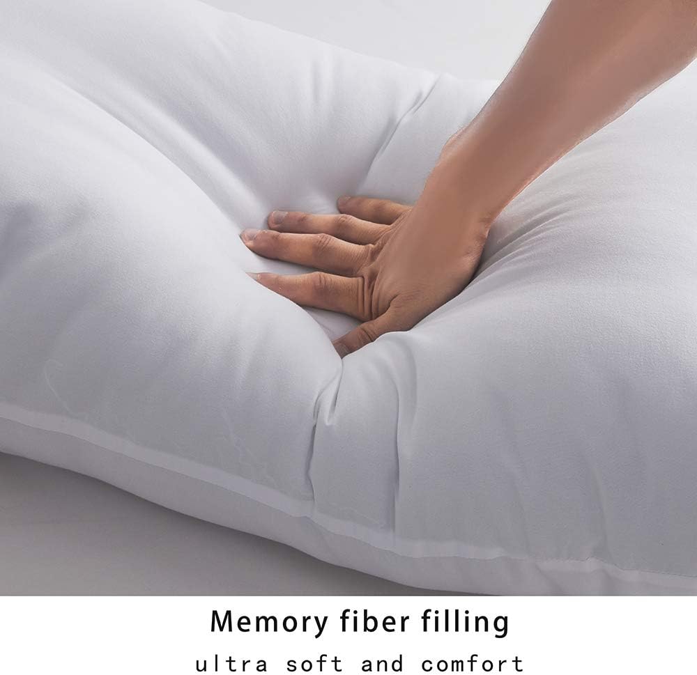 WhatsBedding Full Body Pillow Insert（Without Cover）- Large Body Pillow for Adults - Breathable Long Side Sleeper Pillow for Sleeping （20×54 inch）- White: Kitchen & Dining