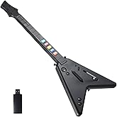DOYO PC Wireless Guitar Hero Controller with Dongle for PS3, PS4/PlayStation 4, Compatible with Guitar Hero &amp; Rock Band, Plug-and-Play